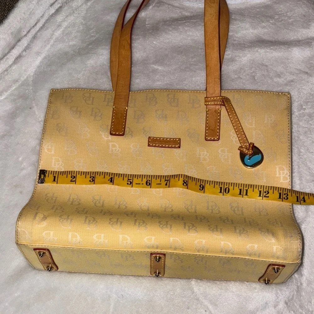 Vintage Gently Loved Dooney & Bourke East West Canvas Tote Bag
